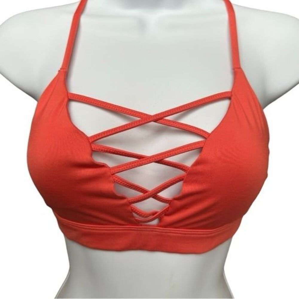Victoria's Secret Orange Strappy Sports Bra Small - Picture 6 of 7